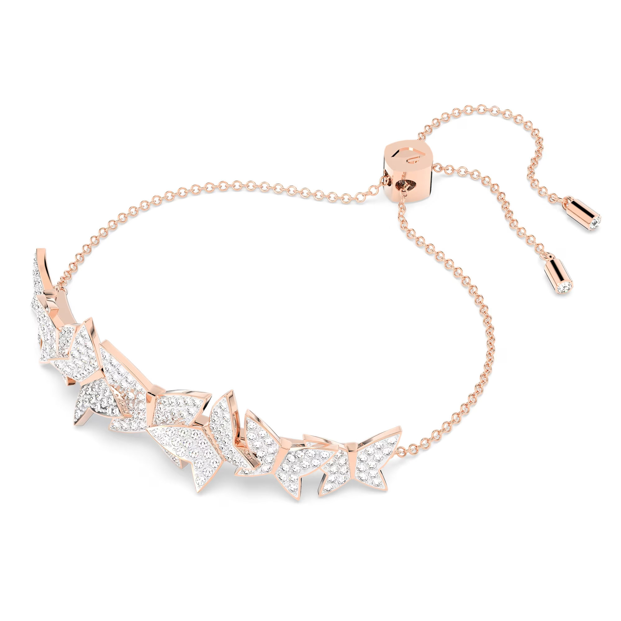 SVT006 Swarovski Rose Gold crystal lilia butterfly necklace bracelet earrings collection - ccjewelryacc