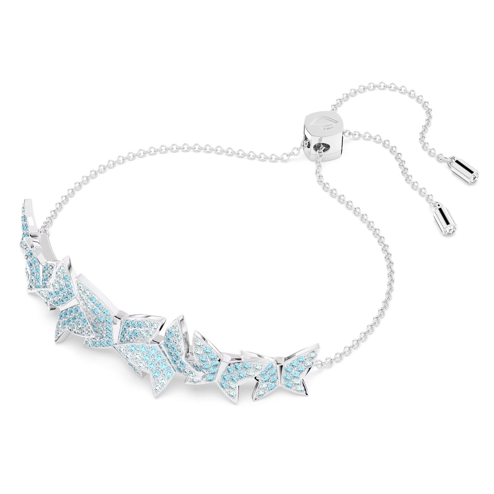SVT005 Swarovski Blue crystal lilia butterfly necklace bracelet earrings collection - ccjewelryacc