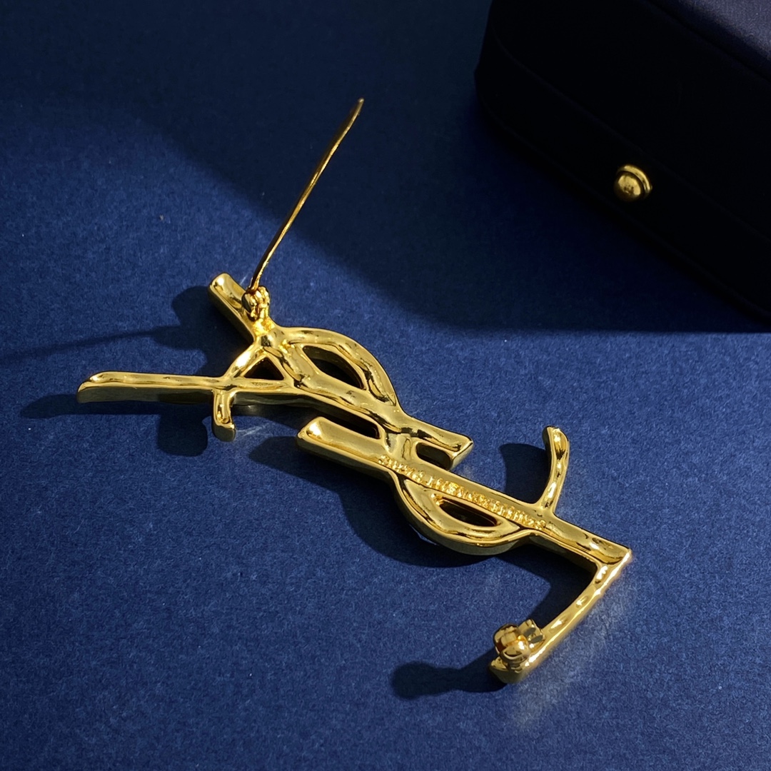 BYB041 Y opyum bamboo textured Brooch pin - ccjewelryacc