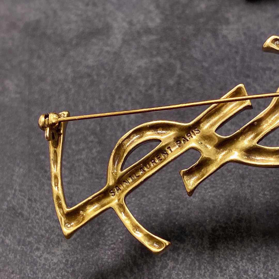 BYB041 Y opyum bamboo textured Brooch pin - ccjewelryacc