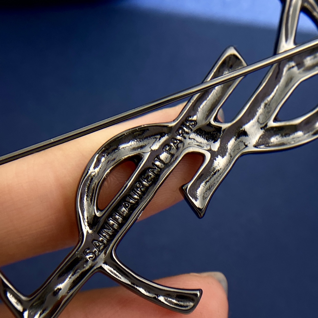 BYB041 Y opyum bamboo textured Brooch pin - ccjewelryacc