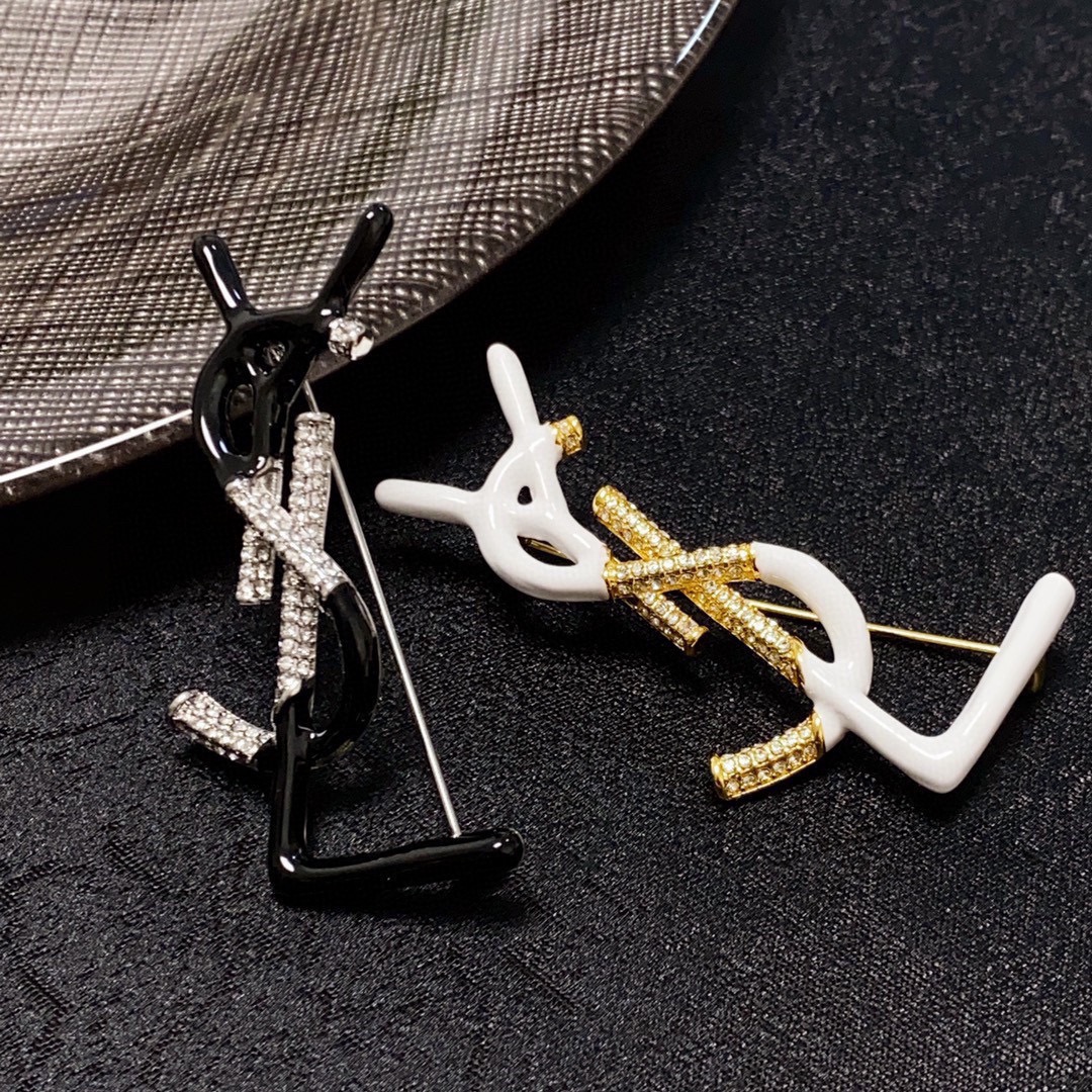BYB031  LSY Logo Monogram Brooch Pin - ccjewelryacc