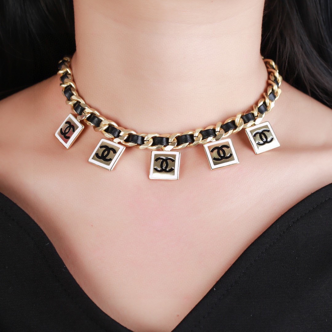 CCN465 CC charm choker Necklace - ccjewelryacc