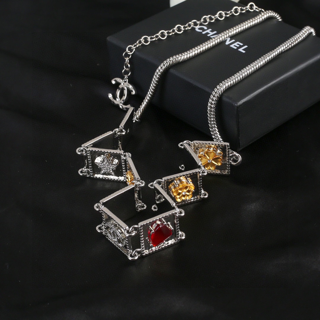 CCW051 CC metal and colorful gemstone waist chain belt - ccjewelryacc