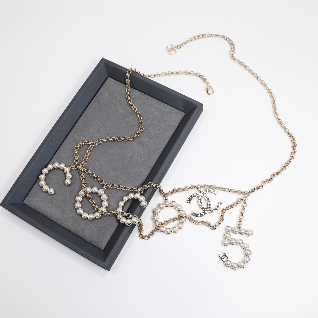 CCW060 CC metal chain COCO No5 cc logo waist chain belt - ccjewelryacc