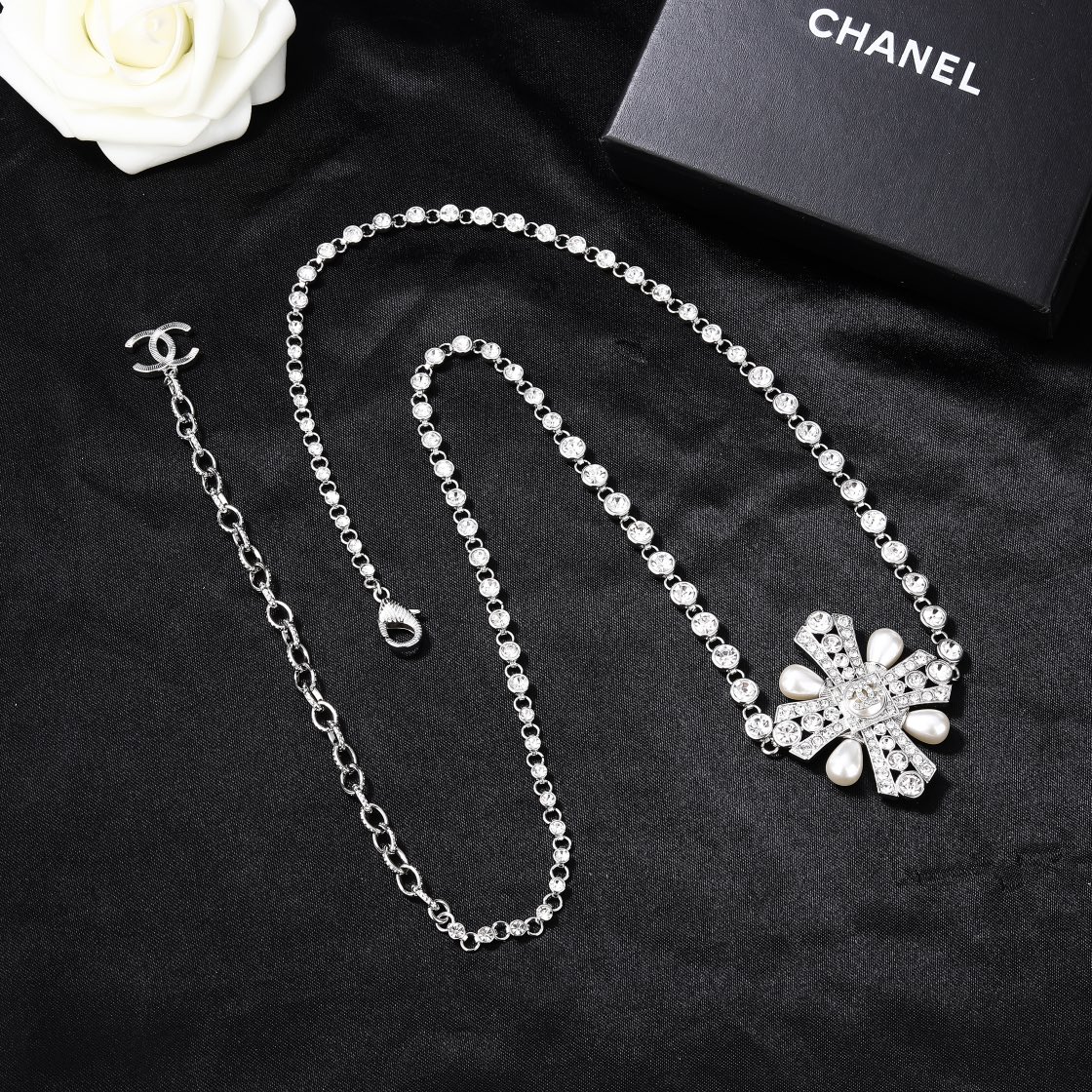 CCW063 Full crystal cc waist chain belt - ccjewelryacc