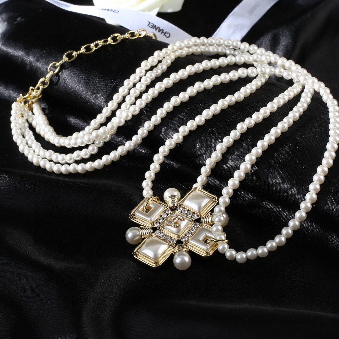 CCW065 Full pearl cc waist chain belt - ccjewelryacc