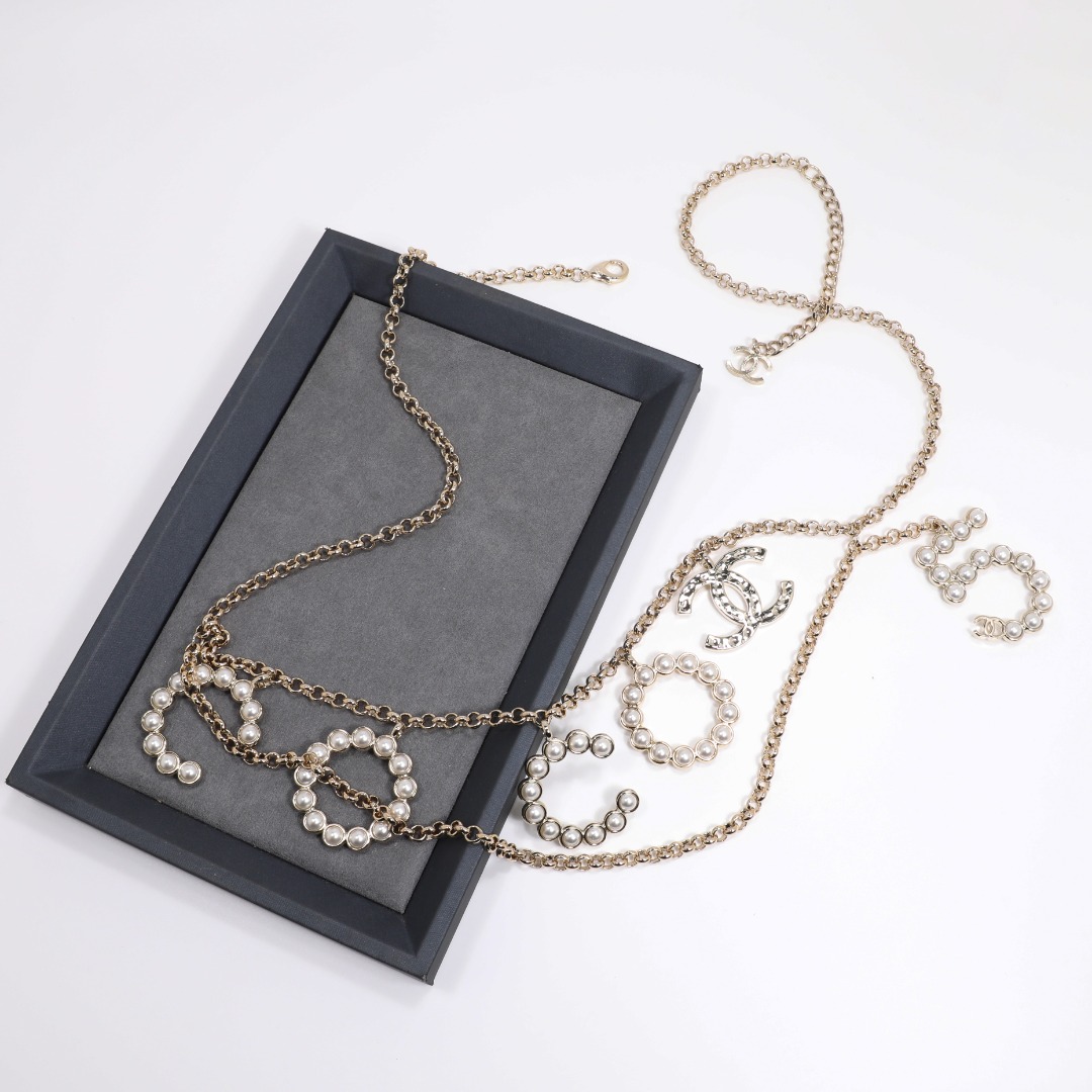CCW060 CC metal chain COCO No5 cc logo waist chain belt - ccfashionjewelry