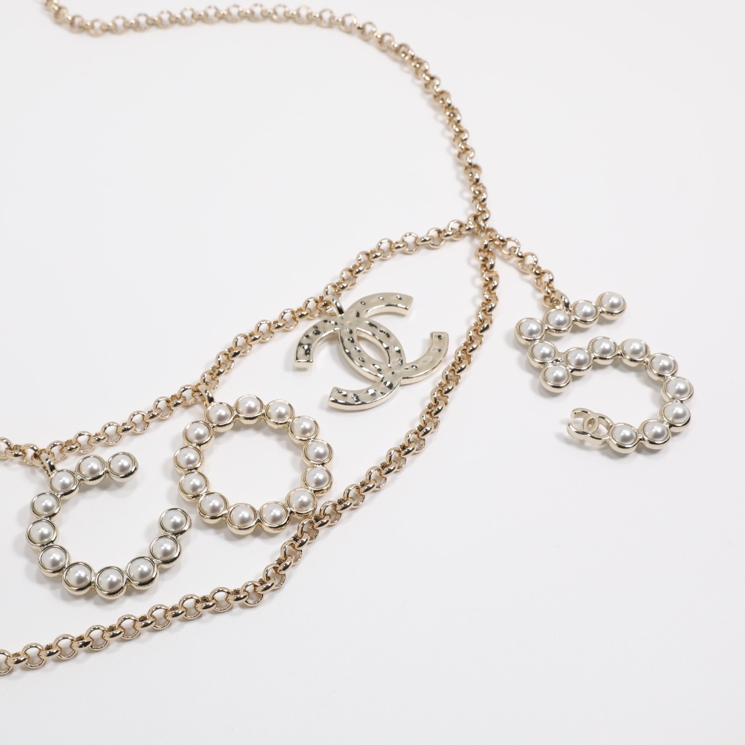 CCW060 CC metal chain COCO No5 cc logo waist chain belt - ccjewelryacc