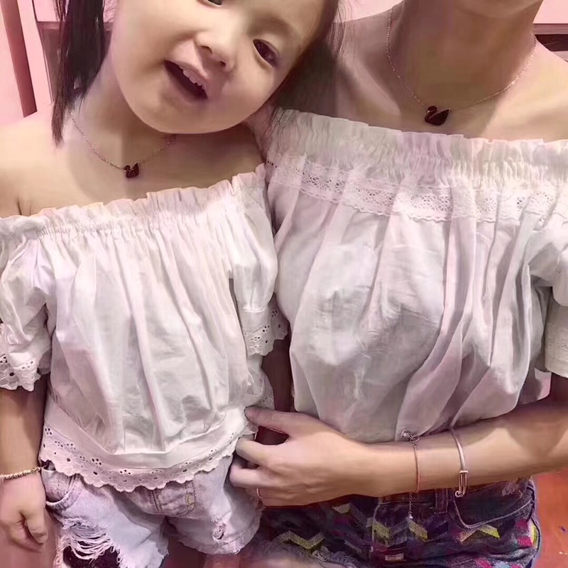 SVN002 Swarovski iconic swan pendant necklace Black - ccjewelryacc