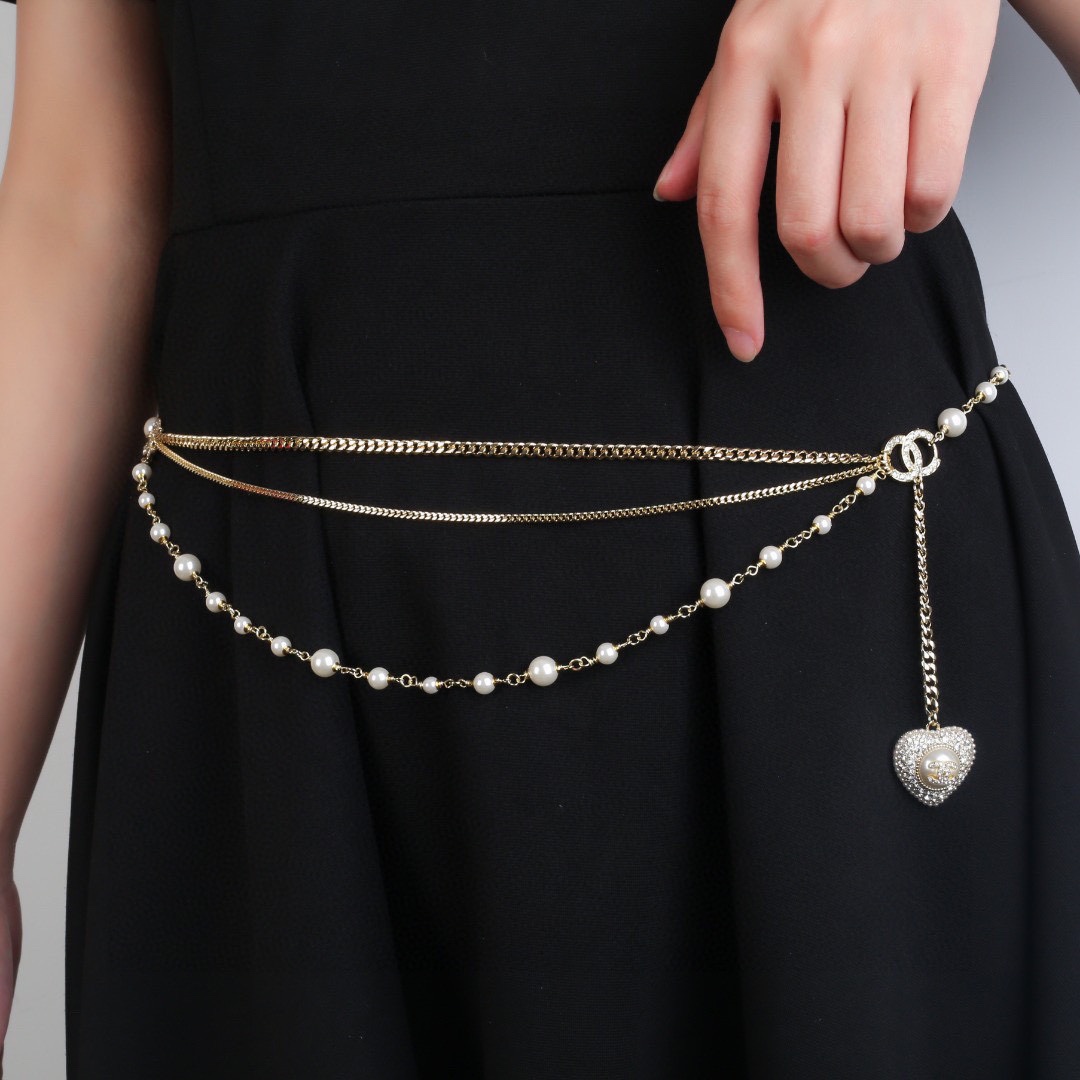 CCW008 CC Heart Waist chain belt - ccjewelryacc