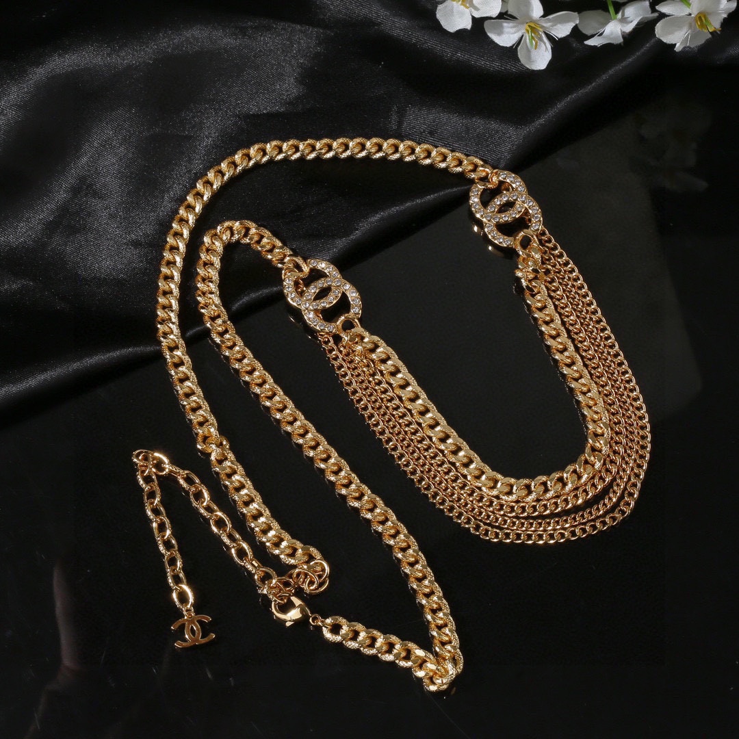 CCW068 Metal cc logo waist chain belt - ccjewelryacc