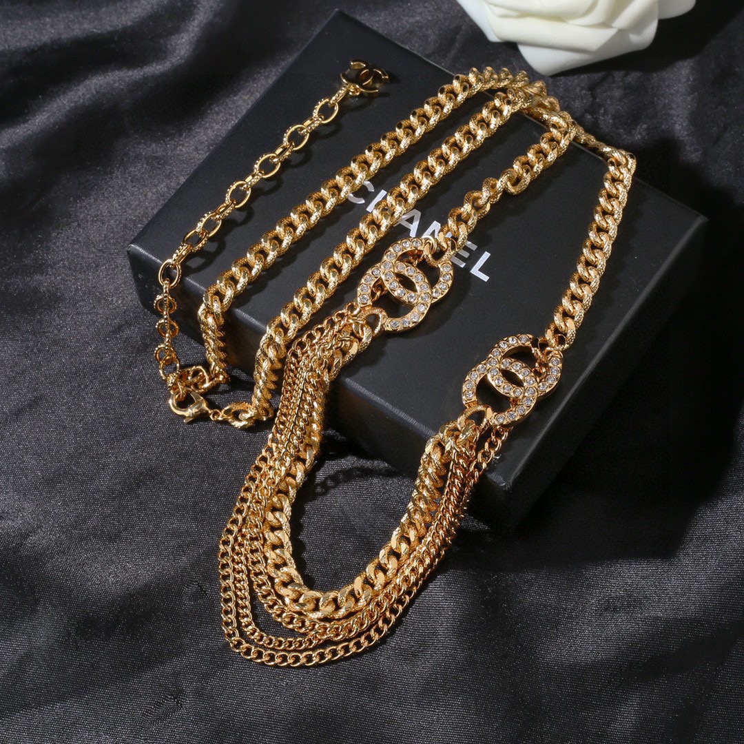 CCW068 Metal cc logo waist chain belt - ccjewelryacc