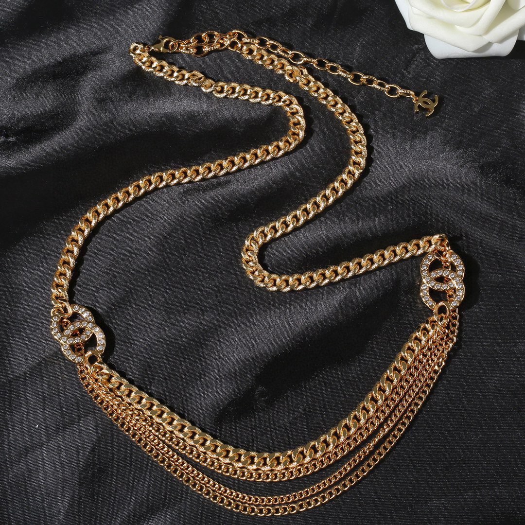 CCW068 Metal cc logo waist chain belt - ccjewelryacc