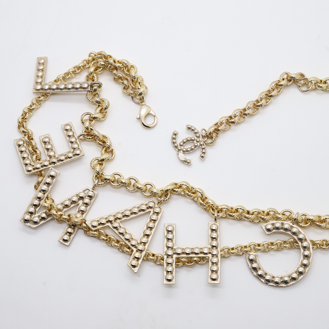 CCW032 Full rhinestone letters Waist chain belt - ccjewelryacc