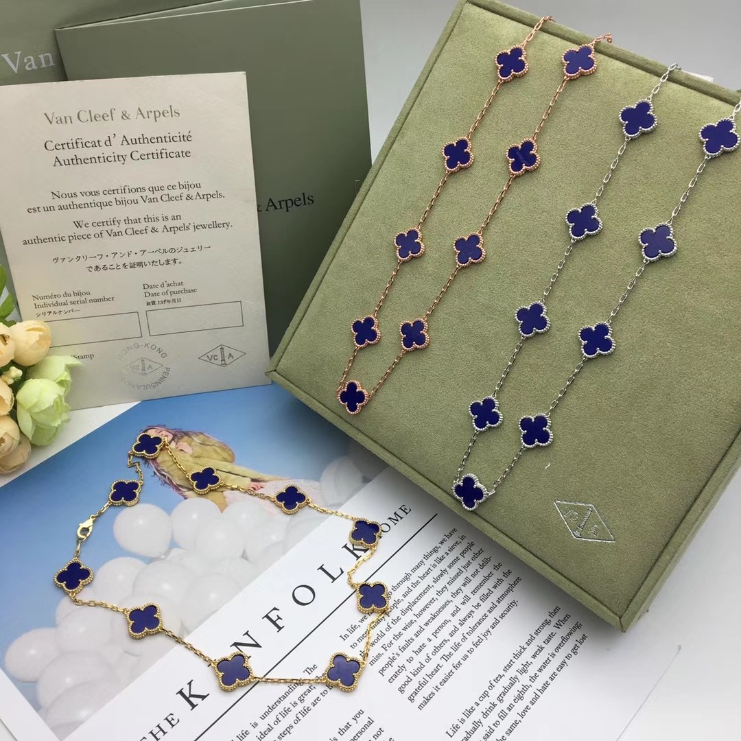 VCN075 Vintage Alhambra necklace 10 motifs - ccjewelryacc