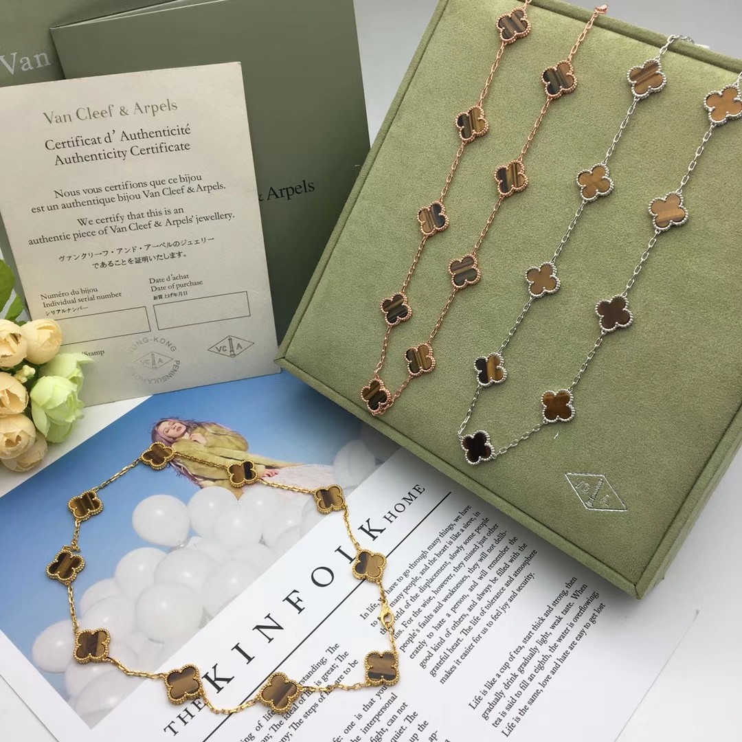 VCN075 Vintage Alhambra necklace 10 motifs - ccjewelryacc