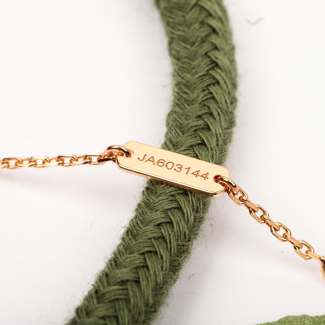 VCNS003 18k white gold/rose gold VCA diamond Fleurette necklace and stud earrings - ccjewelryacc