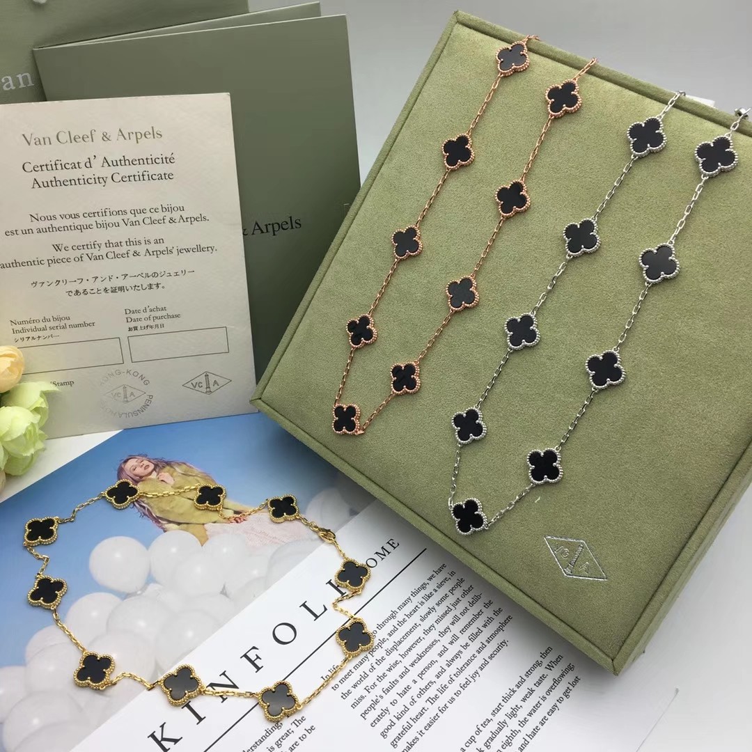 VCN075 Vintage Alhambra necklace 10 motifs - ccjewelryacc