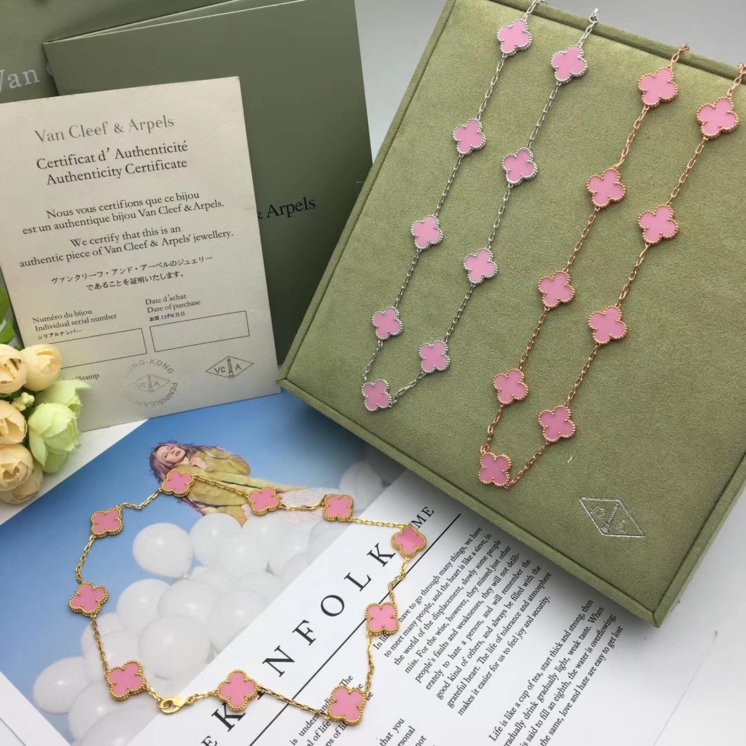 VCN075 Vintage Alhambra necklace 10 motifs - ccjewelryacc