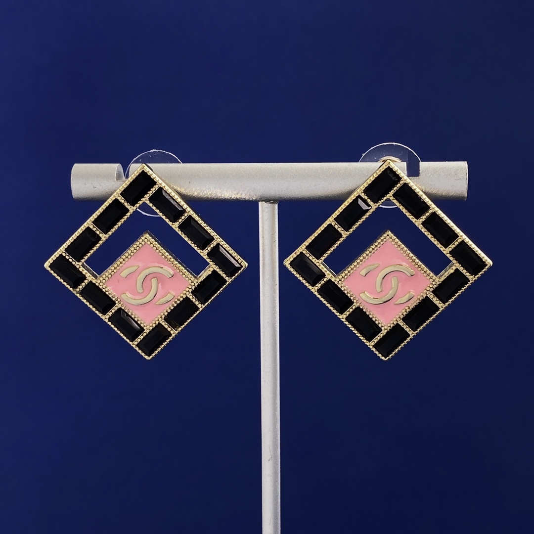 CCE146 Square CC logo earring - ccjewelryacc