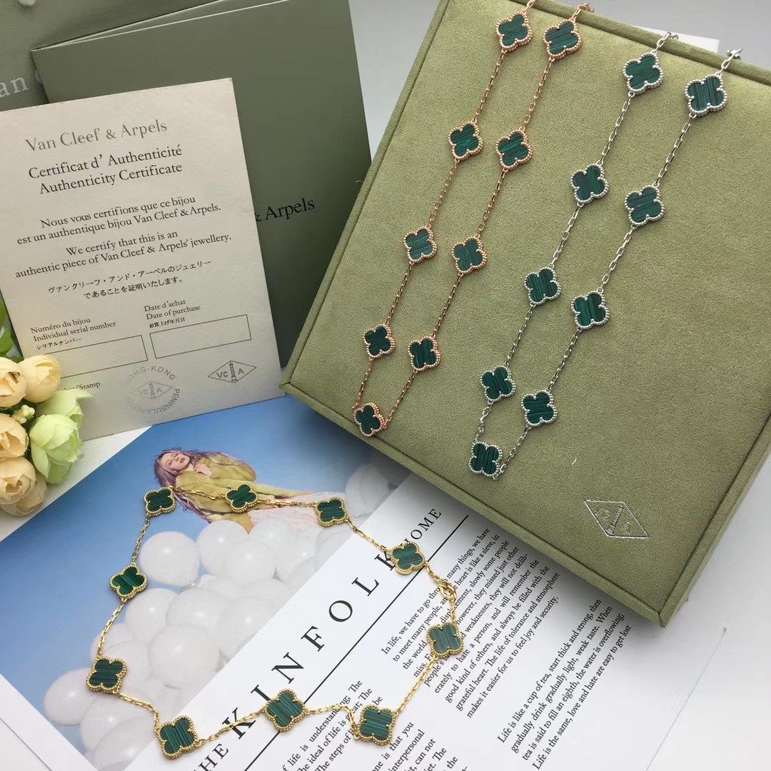 VCN075 Vintage Alhambra necklace 10 motifs - ccjewelryacc