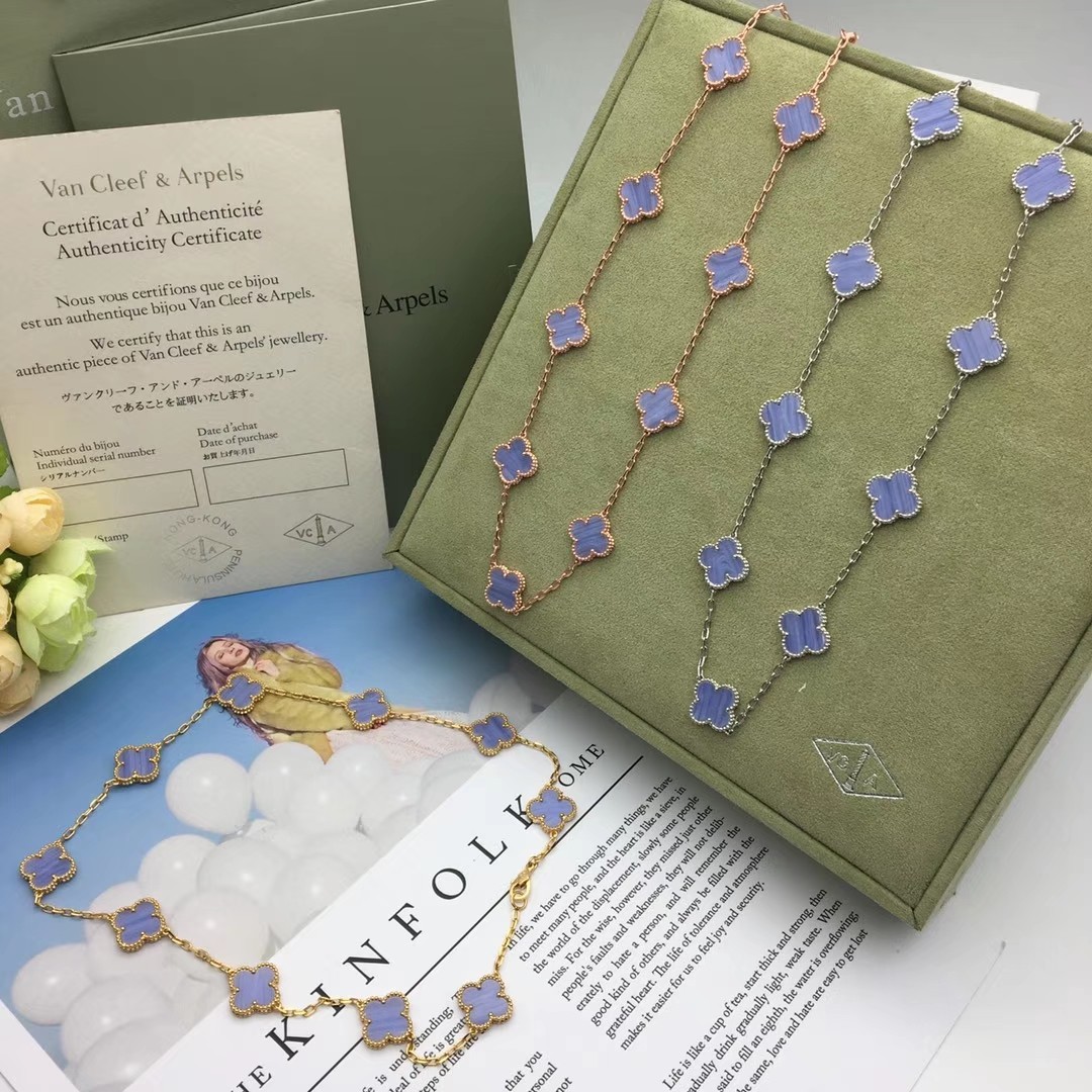 VCN075 Vintage Alhambra necklace 10 motifs - ccjewelryacc