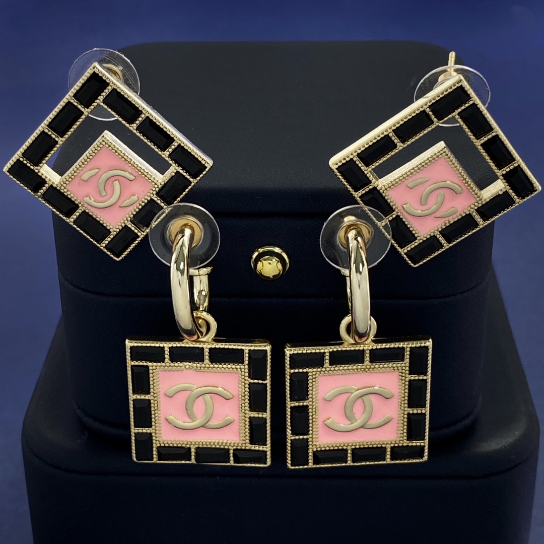 CCE146 Square CC logo earring - ccjewelryacc