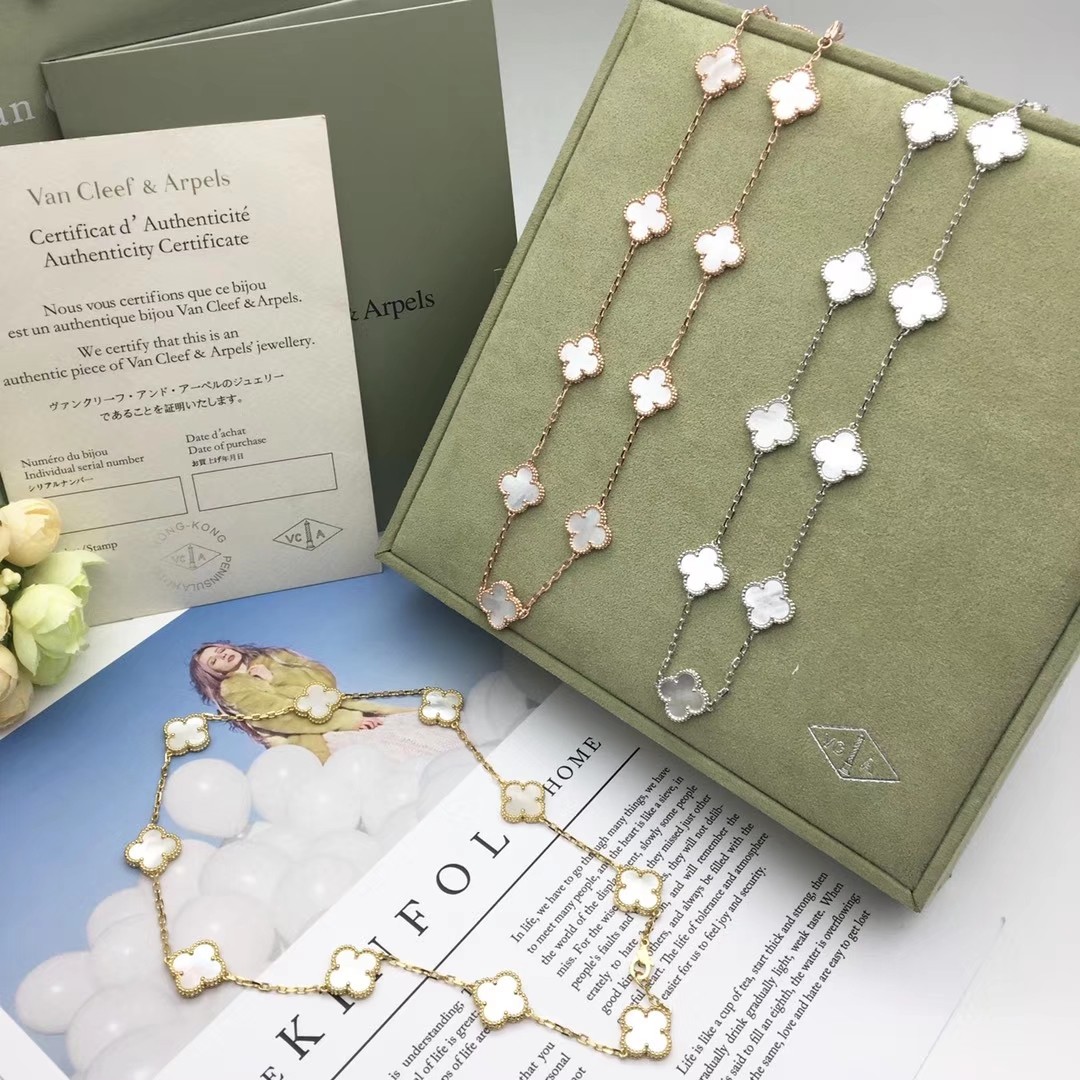 VCN075 Vintage Alhambra necklace 10 motifs - ccjewelryacc