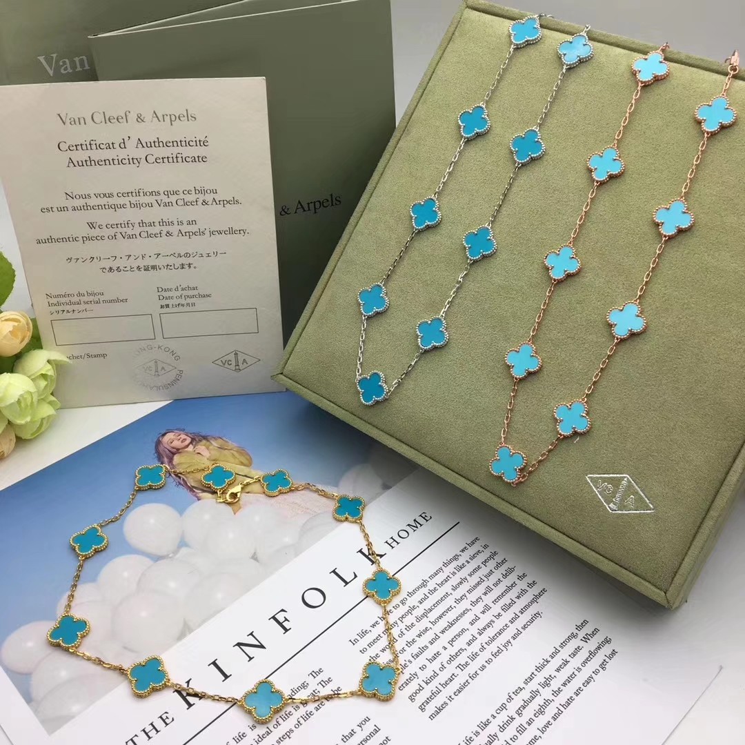 VCN075 Vintage Alhambra necklace 10 motifs - ccjewelryacc