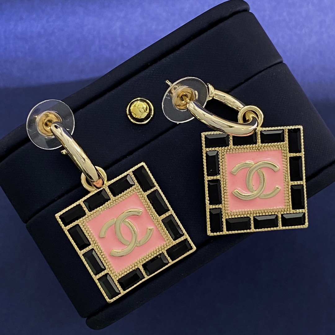 CCE146 Square CC logo earring - ccjewelryacc