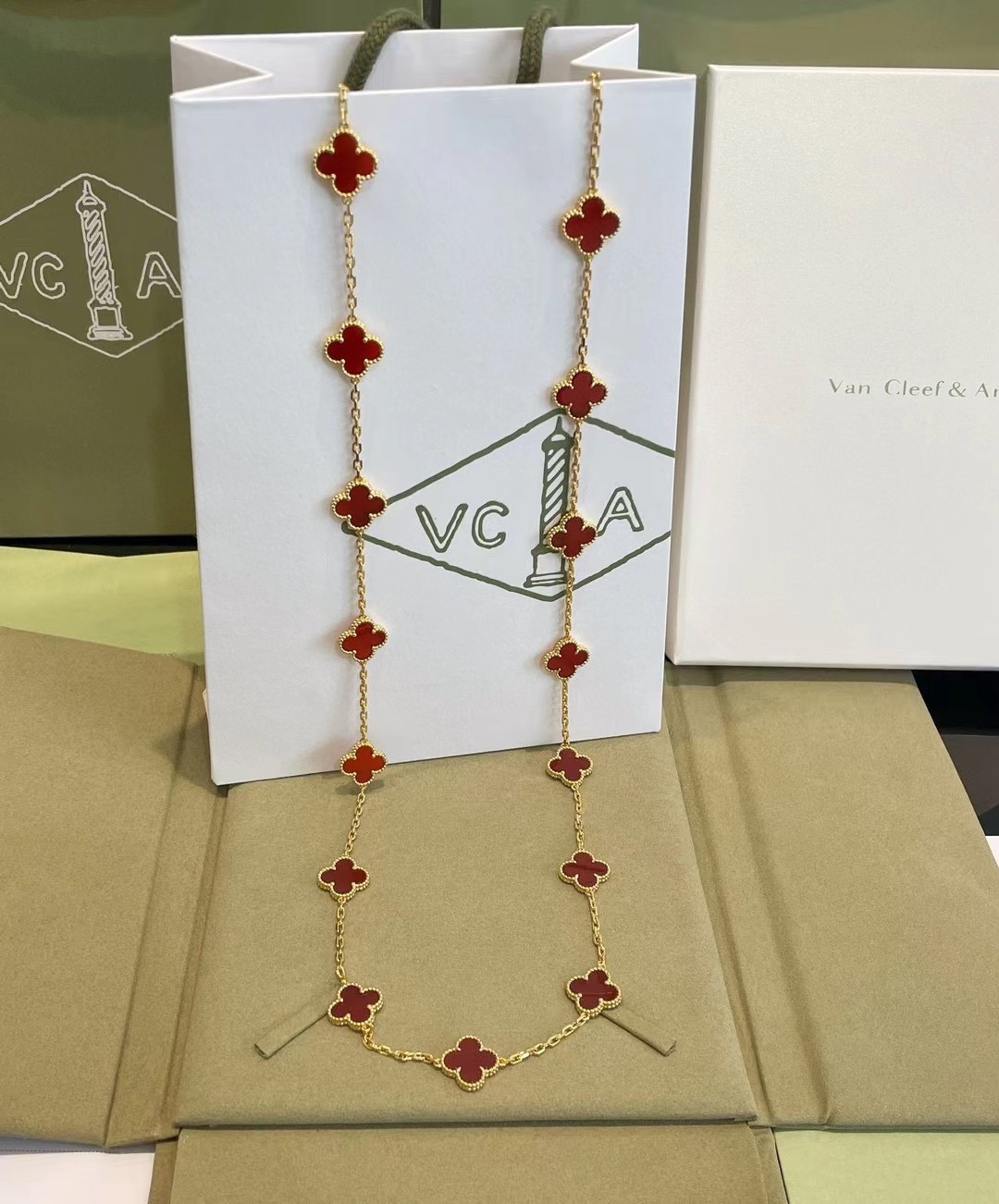 VCN069 VCA 20 motif long necklace - ccjewelryacc