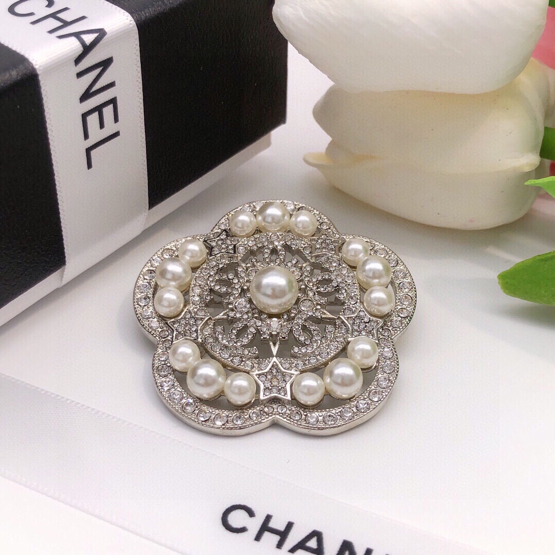 BCB242 cc camellia brooch - ccjewelryacc