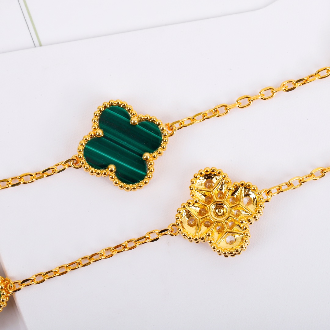 VCN064 10 Motif vca alhambra necklace with Diamond - ccjewelryacc