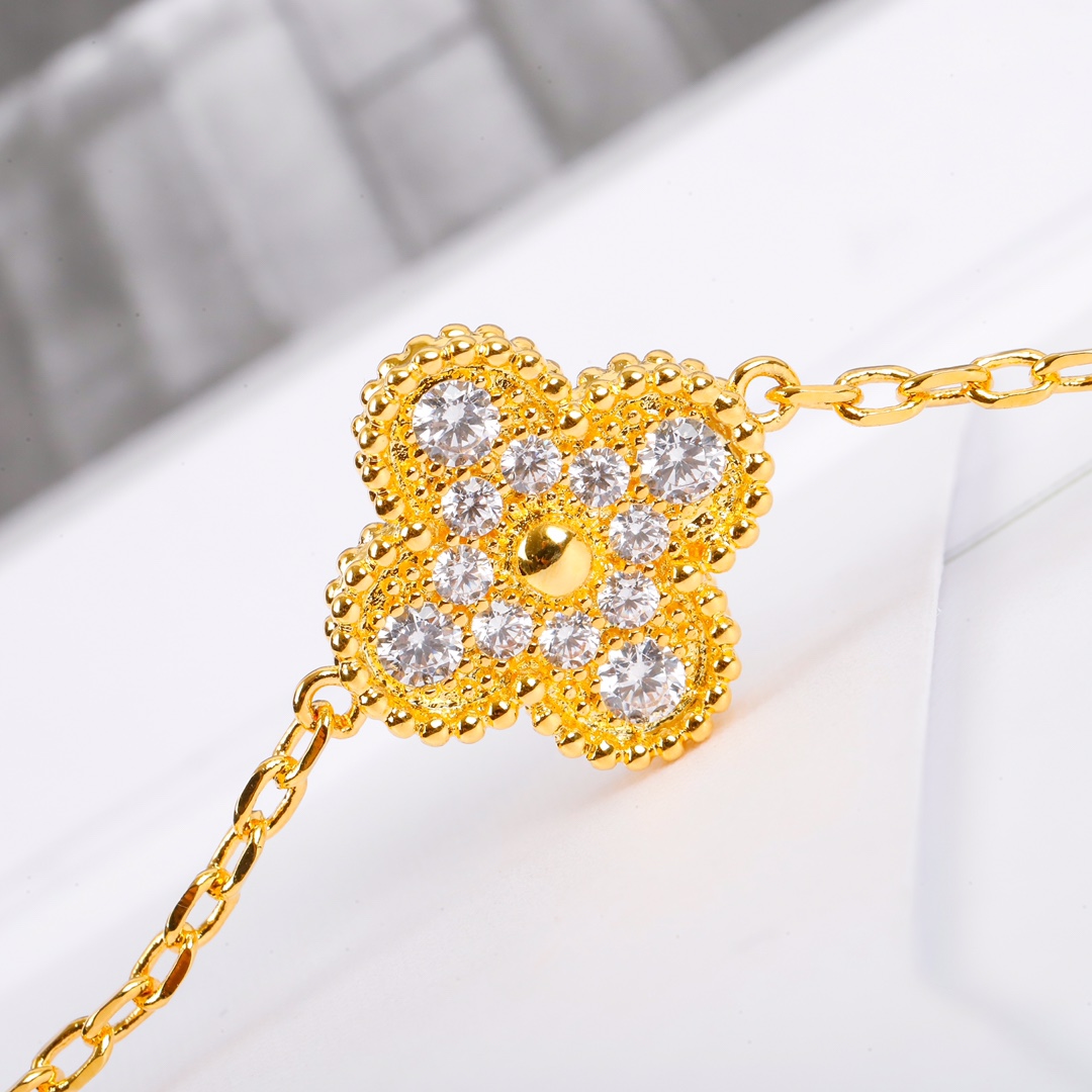 VCN064 10 Motif vca alhambra necklace with Diamond - ccjewelryacc