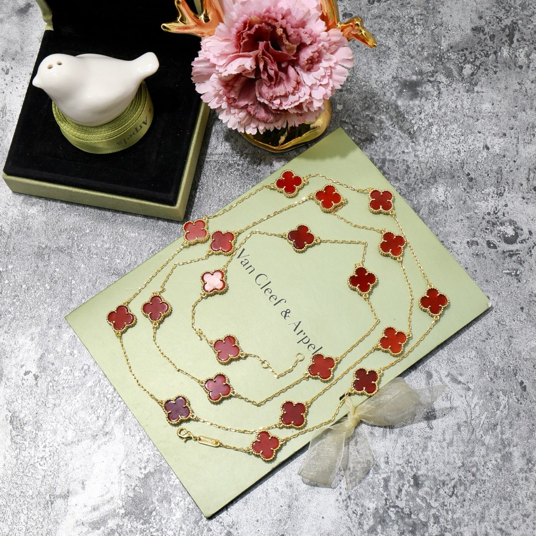 VCN069 VCA 20 motif long necklace - ccjewelryacc