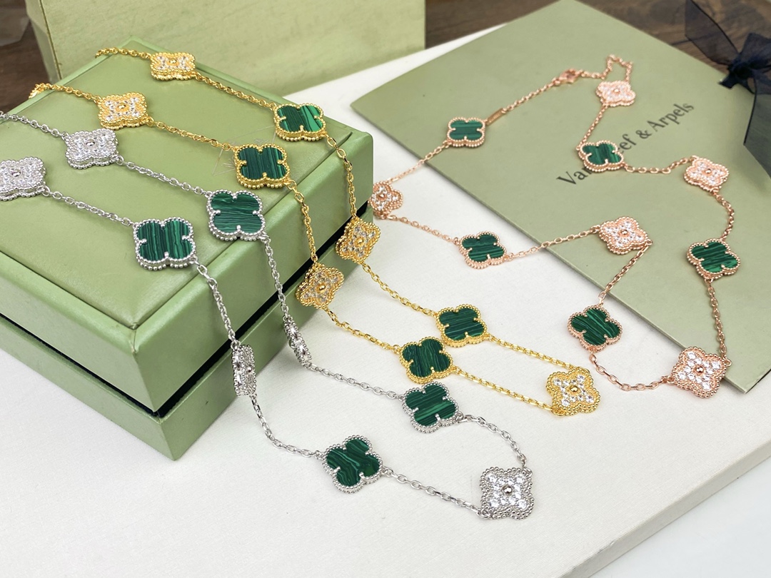 VCN064 10 Motif vca alhambra necklace with Diamond - ccfashionjewelry