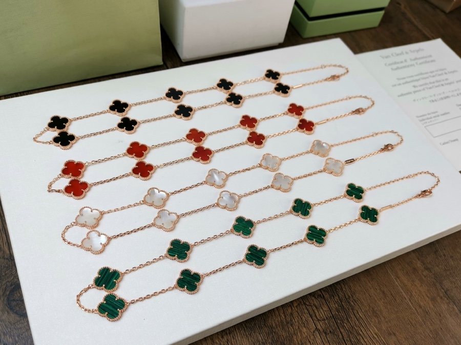 VCN075 Vintage Alhambra necklace 10 motifs - ccjewelryacc