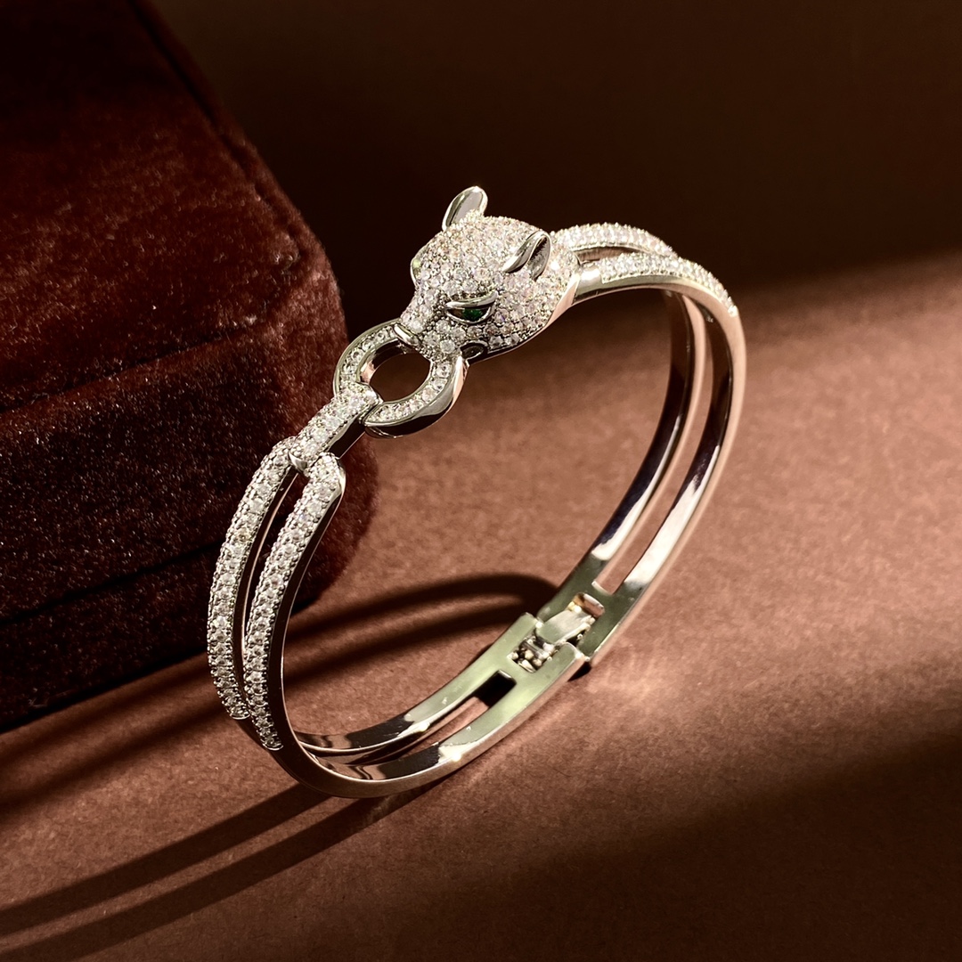 CTS023 Full diamond Panther bracelet - ccjewelryacc