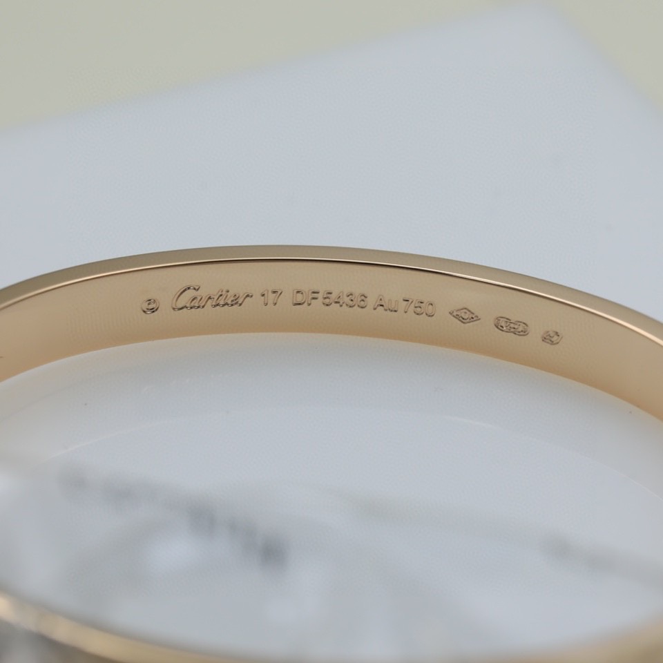 CTSV004  18k Gold LOVE bracelet, classic model 6.1MM - ccjewelryacc