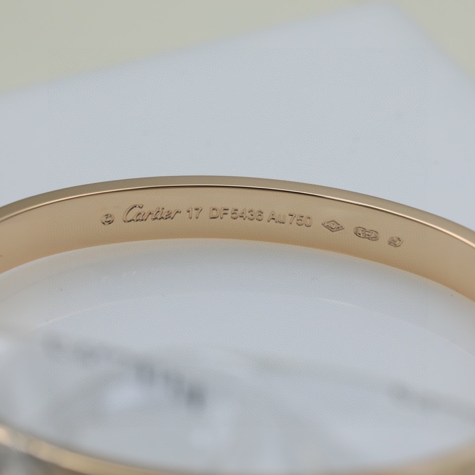 CTSV004  18k Gold LOVE bracelet, classic model 6.1MM - ccjewelryacc