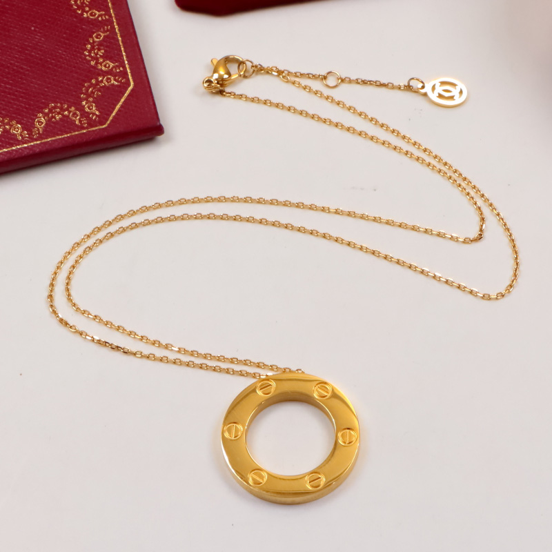 CTN001 Full diamond love pendant necklace - ccjewelryacc