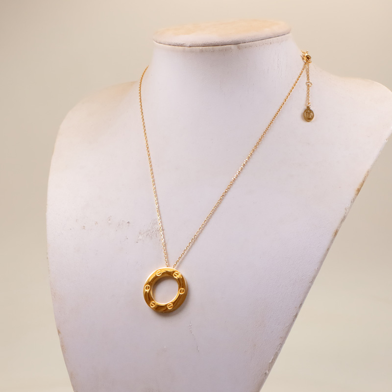 CTN001 Full diamond love pendant necklace - ccjewelryacc