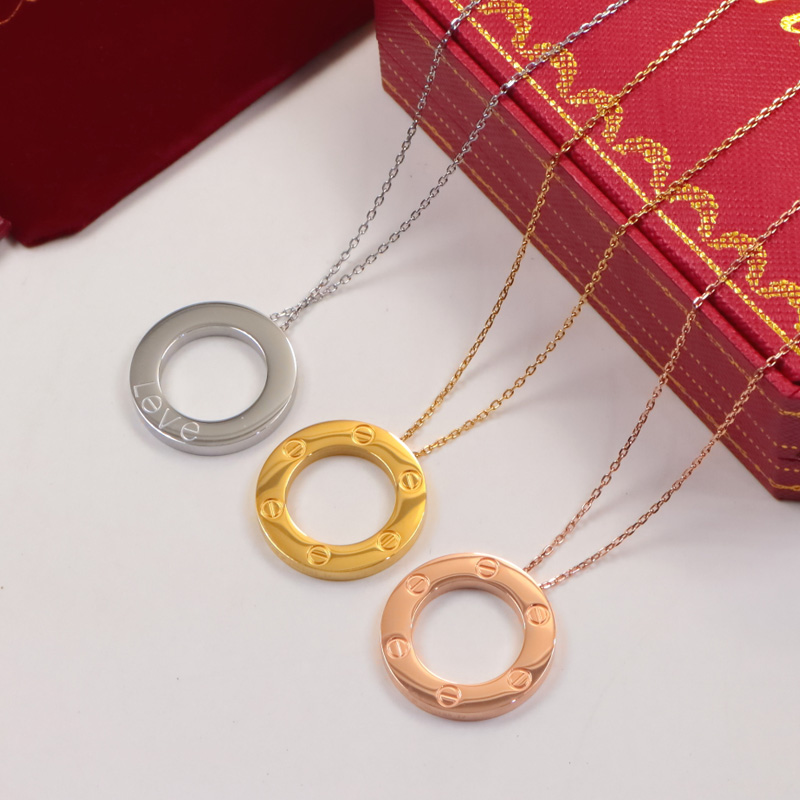 CTN001 Full diamond love pendant necklace - ccjewelryacc