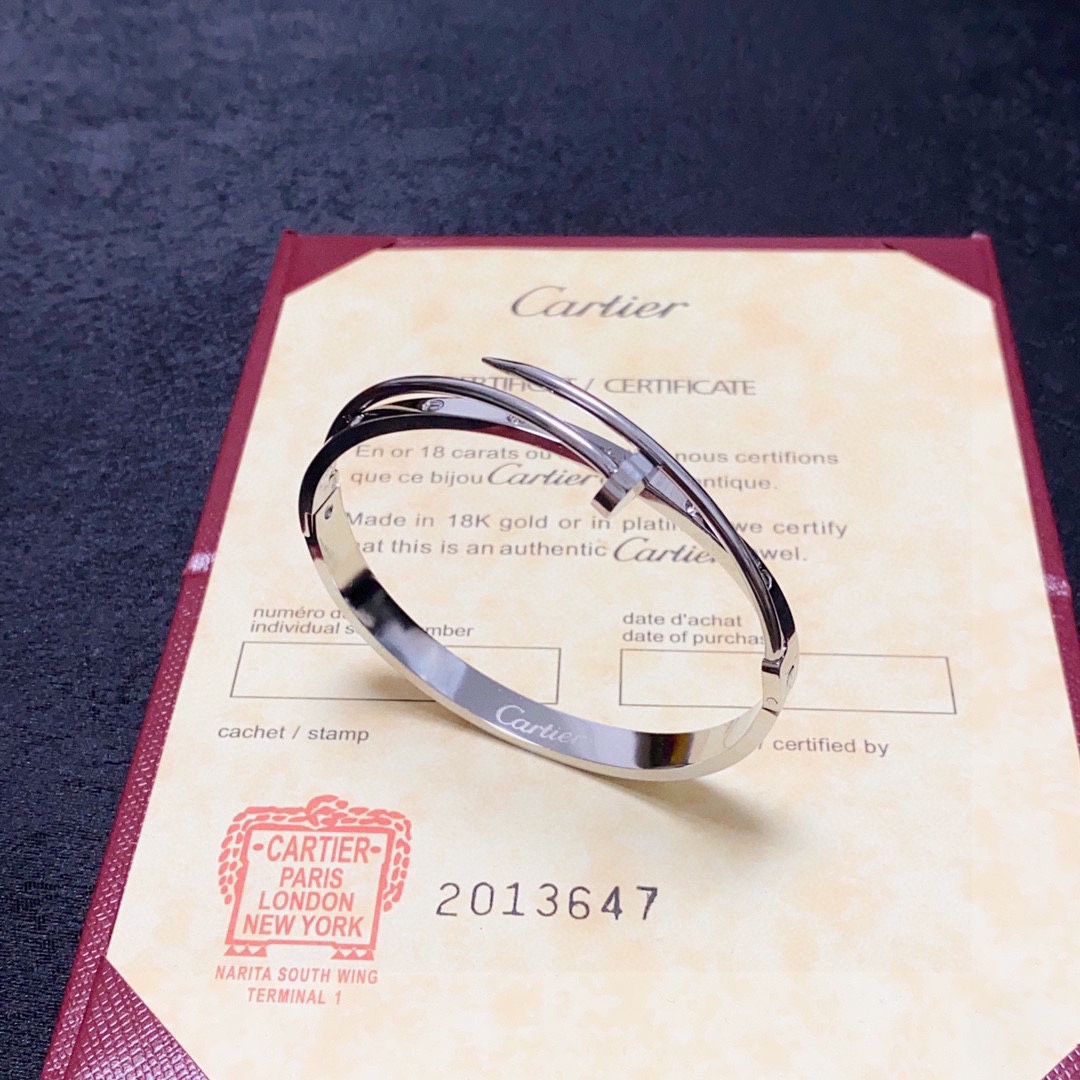 CTS022 Nail bangle bracelet with diamond - ccjewelryacc