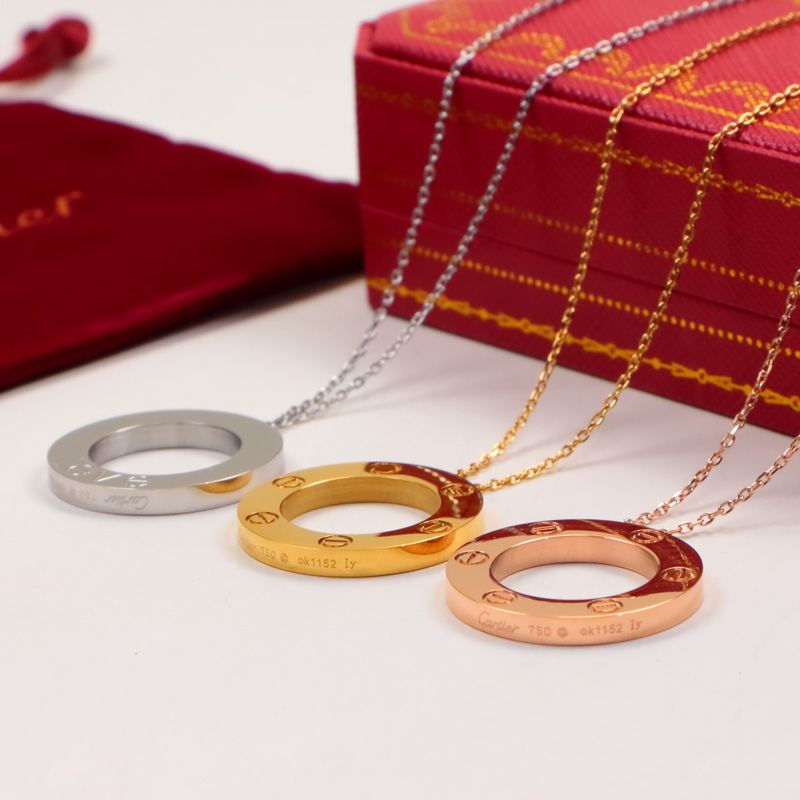 CTN001 Full diamond love pendant necklace - ccjewelryacc