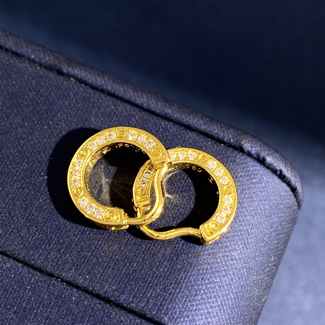 CTE029 Full diamond love hoop earrings paved - ccjewelryacc