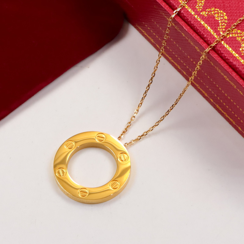 CTN001 Full diamond love pendant necklace - ccjewelryacc