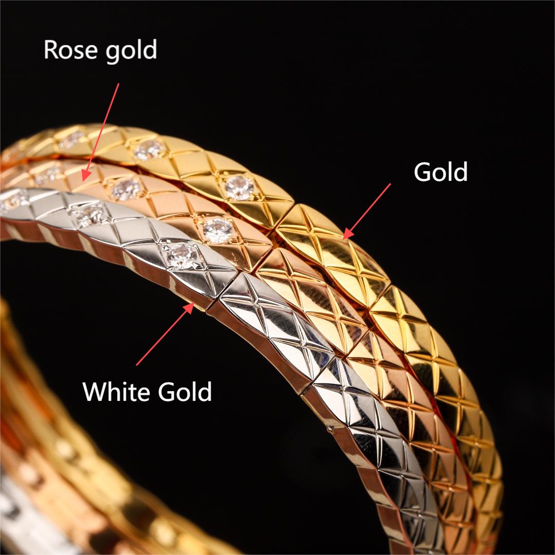 CCSV001 18K Gold Narrow Mini COCO Crush Bangle Bracelet - ccjewelryacc