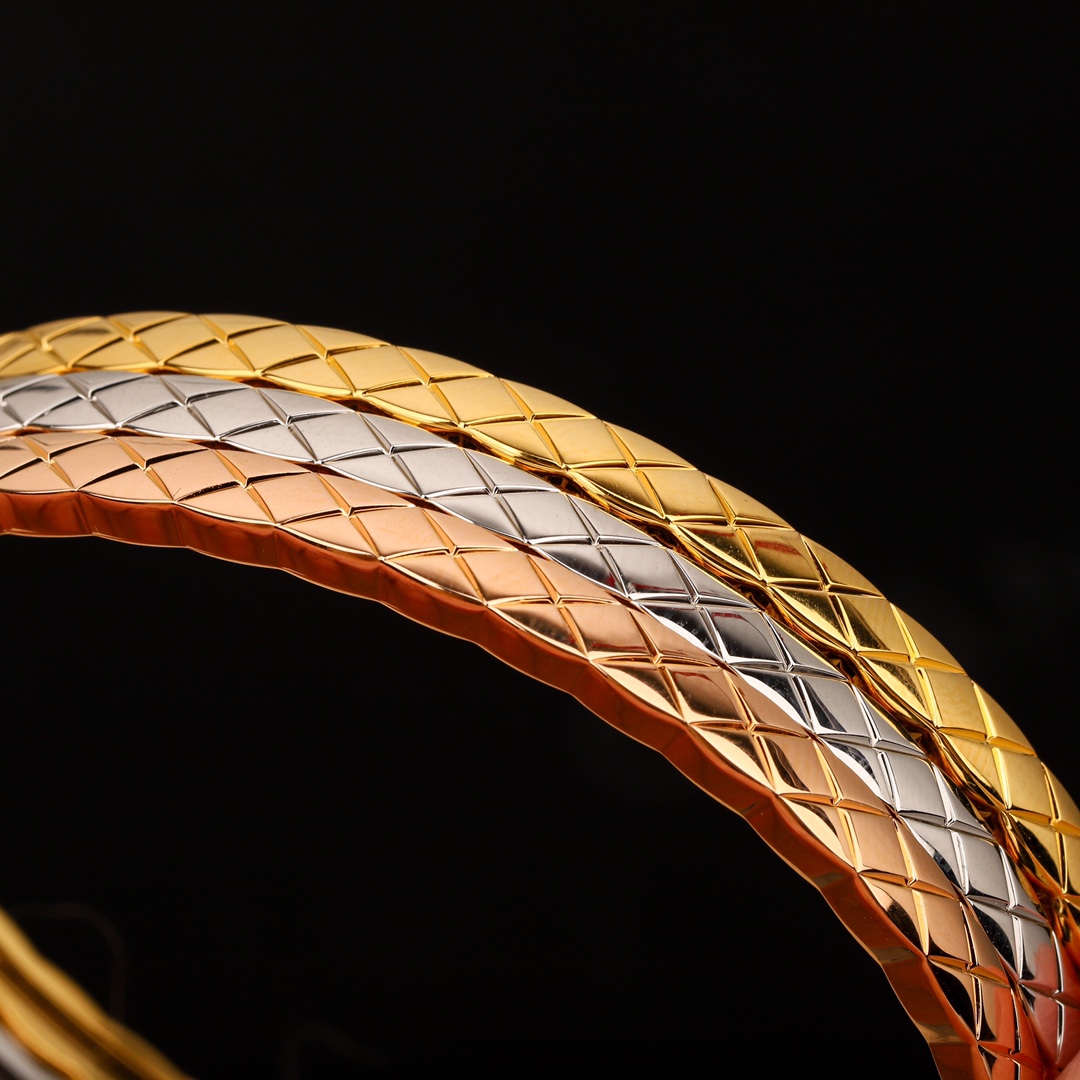 CCSV001 18K Gold Narrow Mini COCO Crush Bangle Bracelet - ccjewelryacc